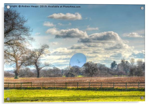 Jodrell Bank Observatory and Gazing at the Cosmos Acrylic by Andrew Heaps