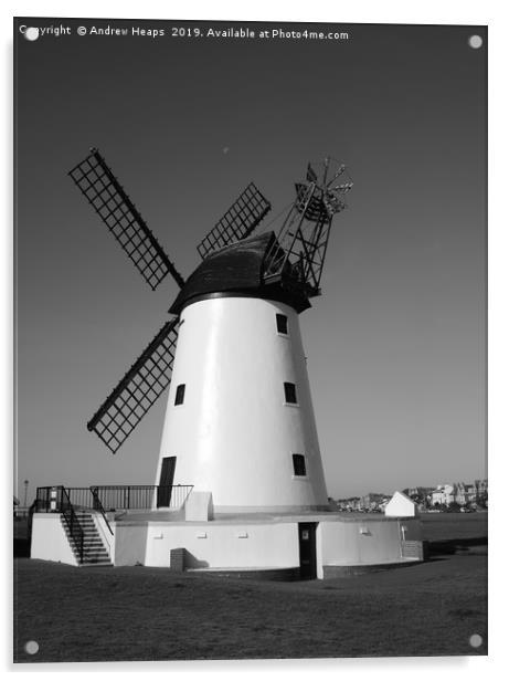 Windmill at Lytham. Acrylic by Andrew Heaps