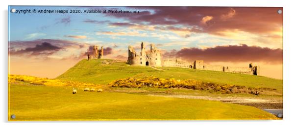 Dunstanburgh Castle  Acrylic by Andrew Heaps