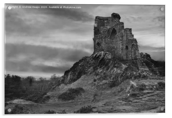 Mow Cop Castle  Acrylic by Andrew Heaps