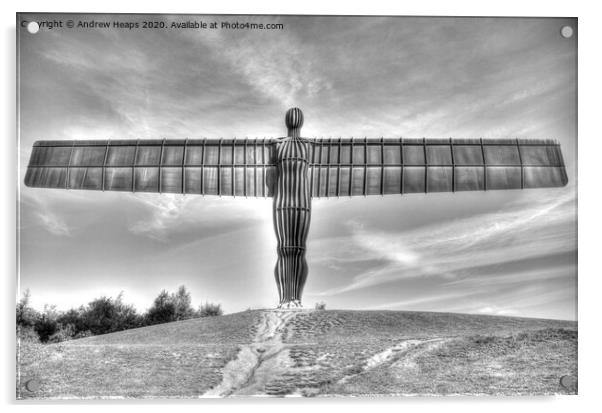 Iconic Angel of the North Acrylic by Andrew Heaps