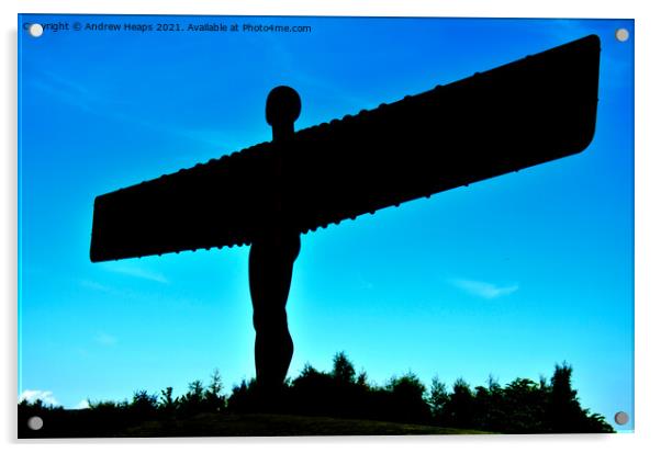 Majestic Angel of the North Acrylic by Andrew Heaps