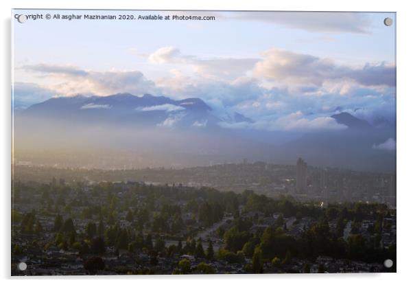 Burnaby clouds, Acrylic by Ali asghar Mazinanian