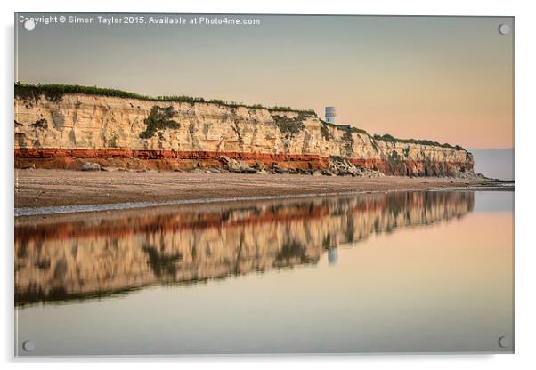 Reflecting Cliffs of Hunstanton Acrylic by Simon Taylor