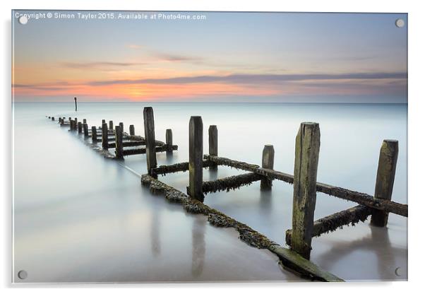 Sunrise Long Exposure at Overstrand Acrylic by Simon Taylor