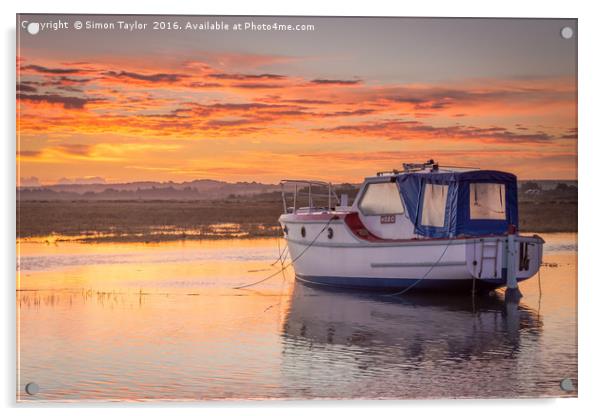 Thornham Sunrise Acrylic by Simon Taylor