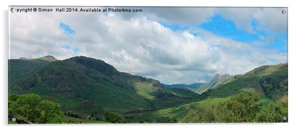  Langdale Valley Panorama Acrylic by Simon Hall