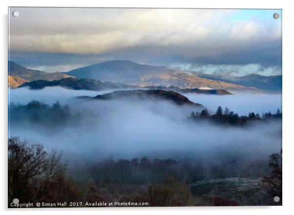 Hodge Close Coniston Acrylic by Simon Hall