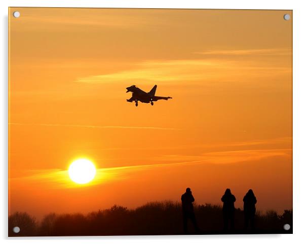  Sunset at RAF Coningsby Acrylic by Philip Catleugh