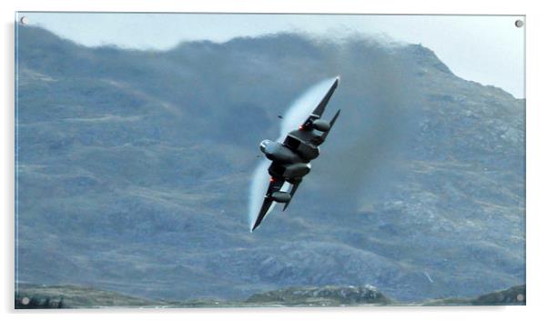 F15C pulling G in Wales 2018 Acrylic by Philip Catleugh