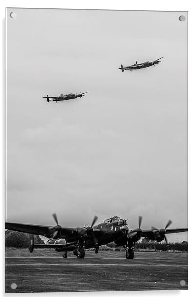  Three Lancasters Acrylic by Lee Wilson