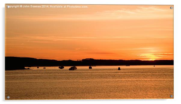  Tamar Sunset Acrylic by John Downes