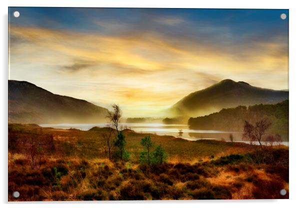 Loch Luichart Acrylic by Alan Simpson