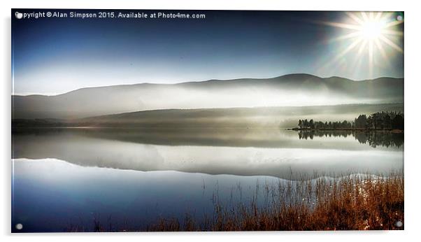 Loch Morlich Acrylic by Alan Simpson