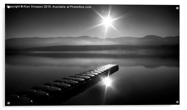  Loch Morlich Sunrise Acrylic by Alan Simpson