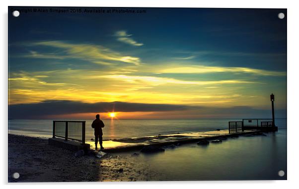  Heacham Sunset Acrylic by Alan Simpson