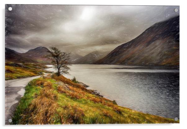 Wast Water Acrylic by Alan Simpson