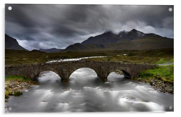 Sligachan Bridge, Isle of Skye Acrylic by Alan Simpson