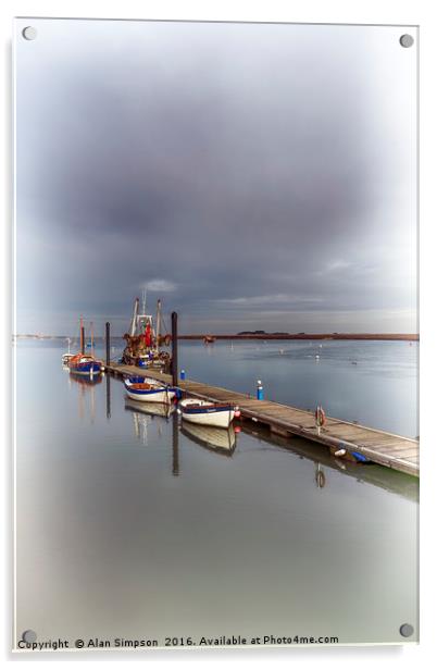 Wells-next-the-Sea Harbour Acrylic by Alan Simpson