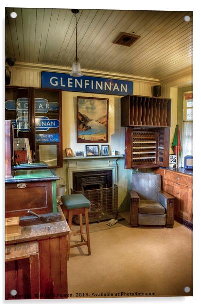 Glenfinnan Railway Station Waiting Room Acrylic by Alan Simpson