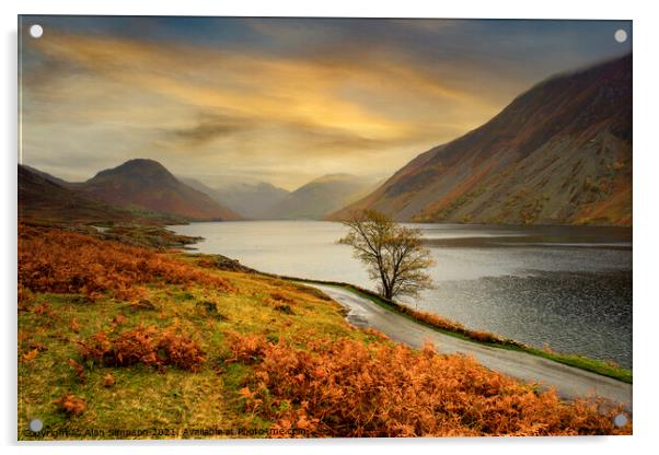 Wast Water Acrylic by Alan Simpson