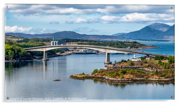 The Skye Bridge Acrylic by Lynda Simpson