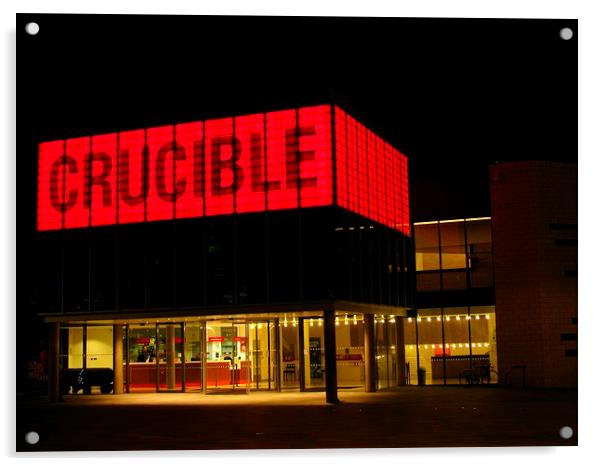 The Crucible, Sheffield Acrylic by Andrew Wright