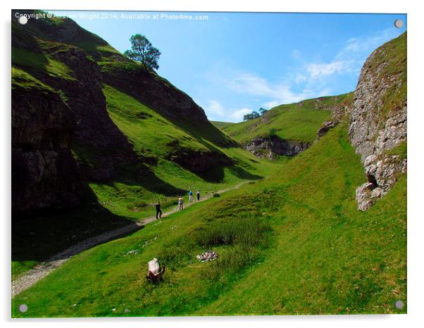  Cave Dale, Derbyshire Acrylic by Andrew Wright