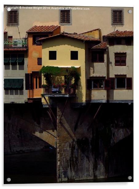 Ponte Vecchio, Florence Acrylic by Andrew Wright