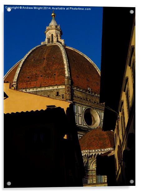  The Duomo, Florence from Via Dei Servi Acrylic by Andrew Wright