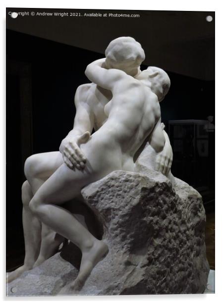 Rodin - The Kiss Acrylic by Andrew Wright