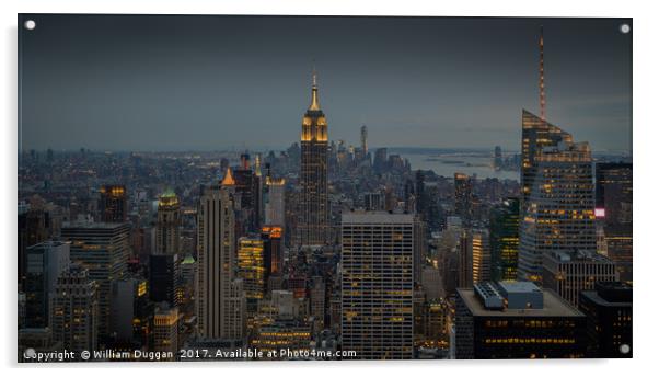 New York Skyline  Acrylic by William Duggan