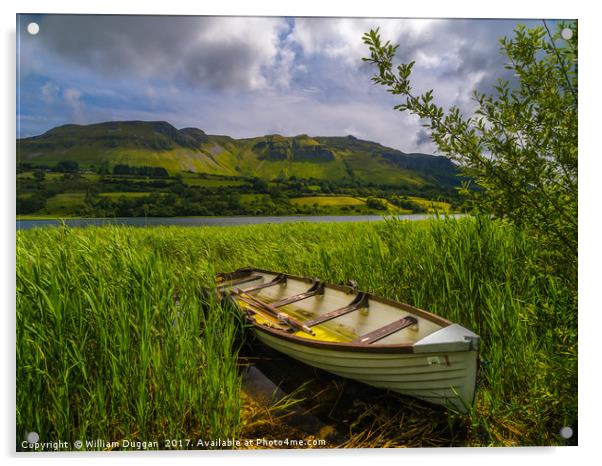 Glencar  fishing Boat Acrylic by William Duggan