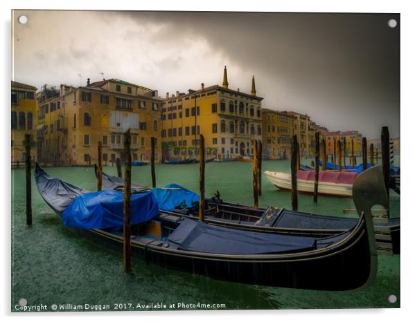 Venetian Rain Acrylic by William Duggan