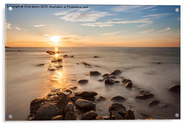  Lynmouth Slow Sunset Acrylic by Chris Mann