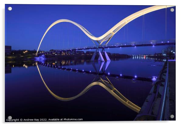 Twilight at Infinity Bridge Acrylic by Andrew Ray