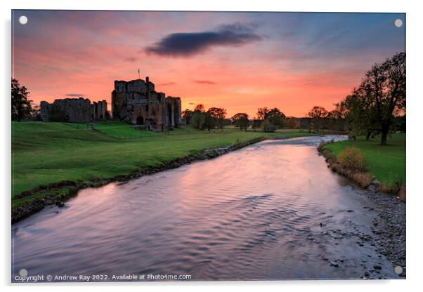 Brougham castle at sunset (Penrith) Acrylic by Andrew Ray