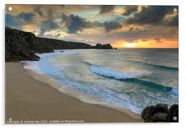 Towards the rising sun (Porthcurno) Acrylic by Andrew Ray