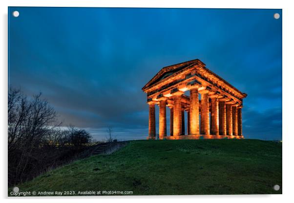 Penshaw Monument at twilight  Acrylic by Andrew Ray