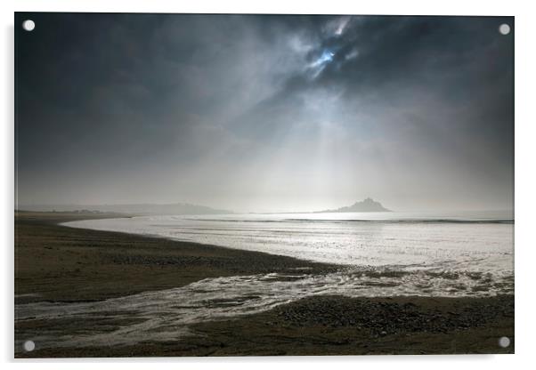 Partial Eclipse (St Michael's Mount) Acrylic by Andrew Ray