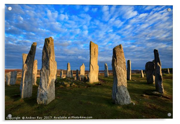 Late Light at Callanish Acrylic by Andrew Ray