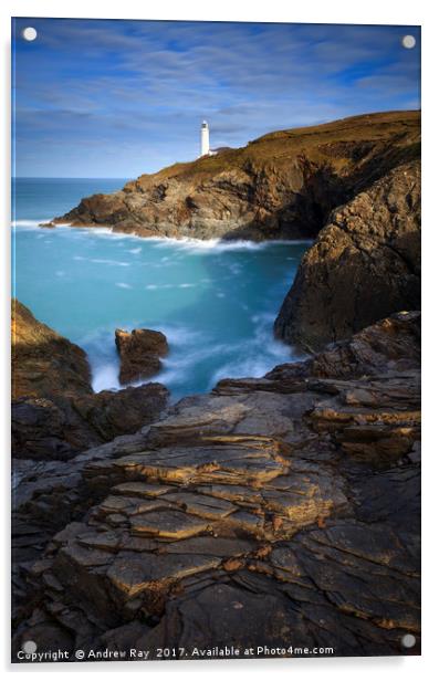 Trevose Head Lighthouse Acrylic by Andrew Ray