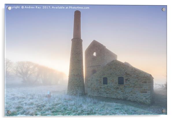 Winters Morning (Wheal Busy) Acrylic by Andrew Ray