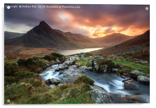 Towards Tryfan Acrylic by Andrew Ray