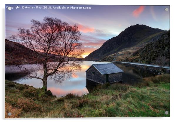 Llyn Ogwen sunrise Acrylic by Andrew Ray