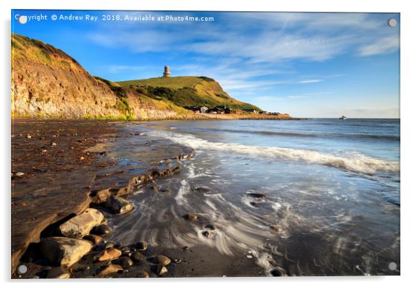 Wave Pattern at Kimmeridge by Andrew Ray Acrylic by Andrew Ray