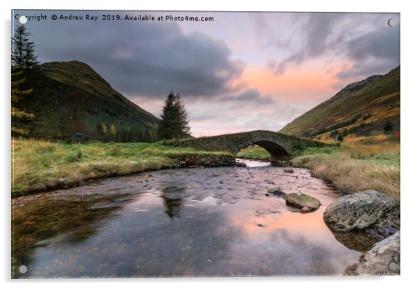 Sunrise at Butter Bridge Acrylic by Andrew Ray