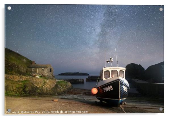 Milky Way over Mullion Cove Acrylic by Andrew Ray