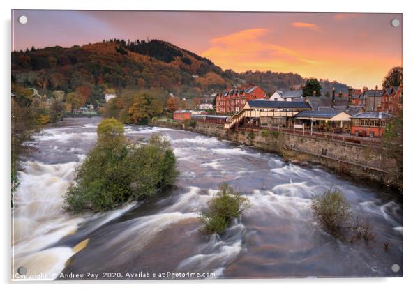 Llangollen at sunrise Acrylic by Andrew Ray