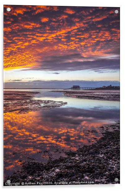 Sunset over Roa Island Acrylic by Andrew Ray